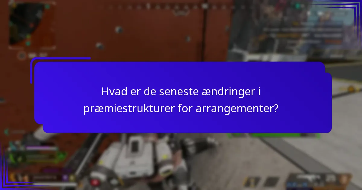 Hvilke nye tilbud er blevet introduceret i præmierne for arrangementer?